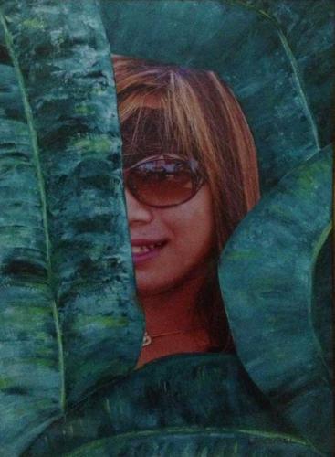 308-Asie 28x19 photo huile