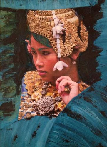 315-Asie 38x24 huile photo apsara