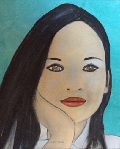 362.Asie .Huile .sur .toile .30x255