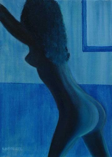 Nu-bleu-clair-debout