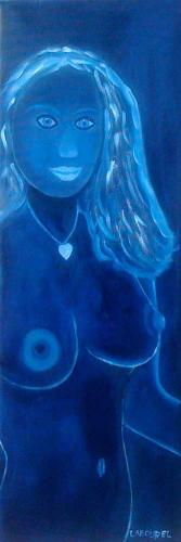Nu bleu 244 60x20 huile