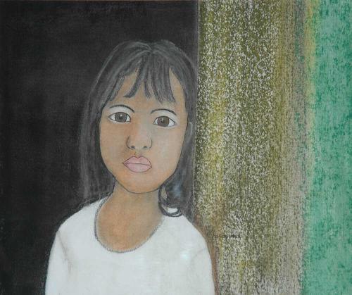 fille du temple 39x28 poudre