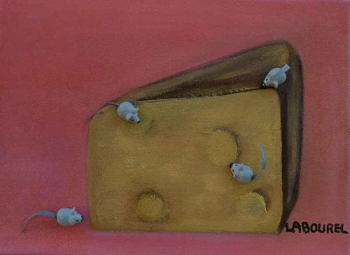 souris fromage rouge